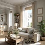 a lived-in yet meticulously clean London apartment